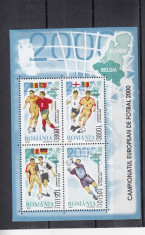 ROMANIA 2000 LP 1517 a CAMPIONATUL EUROPEAN DE FOTBAL BLOC MNH foto