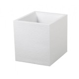 Jardiniera mare patrata alba 39,5x39,5x43,5 cm GRAPHIT