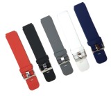 Cumpara ieftin Curea Silicon Fin &ndash; 18/21 mm &ndash; Roșu, Alb, Bleumarin, Gri și Negru &ndash; Compatibilă