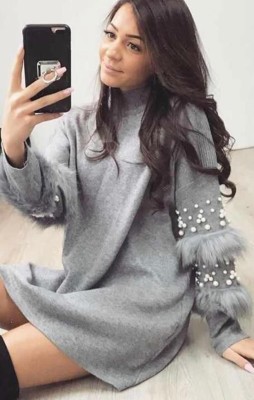 Rochie Anais Gri foto