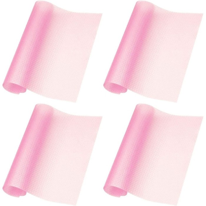 Set 4 covorase frigorifice anti-mucegai, 30x45cm, culoare roz