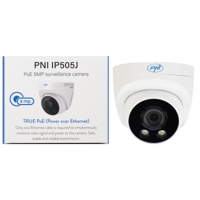 Aproape nou: Camera supraveghere video PNI IP505J POE, 5MP, dome, 2.8mm, pentru ext foto