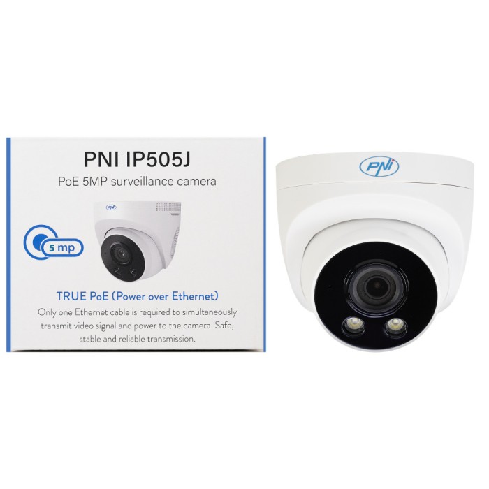 Aproape nou: Camera supraveghere video PNI IP505J POE, 5MP, dome, 2.8mm, pentru ext