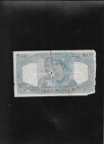 Rar! Franta 1000 1.000 francs franci Minerve et Hercule 1945 seria98410 uzata rupta