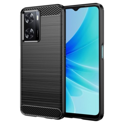 Husa pentru Oppo A57 4G / A57s / OnePlus Nord N20 SE - Techsuit Carbon Silicone - Black foto