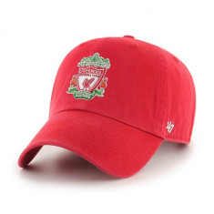 47brand șapcă de baseball din bumbac Liverpool FC culoarea rosu, cu imprimeu, EPL-RGW04GWS-RDB