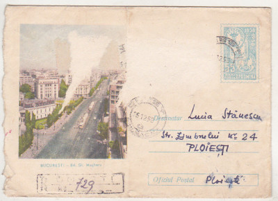 bnk ip Intreg postal - circulat 1958 - Bucuresti Bd Magheru foto