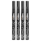 Marker de constructie, negru, permanent, rezistent la apa, lac, aluminiu, 4 buc. NEO TOOLS 13-852 HardWork ToolsRange