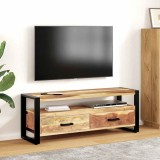 vidaXL Comodă TV, 120 x 35 x 45 cm, lemn masiv cu finisaj miere 321551