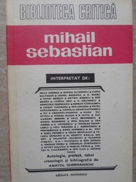 MIHAIL SEBASTIAN INTERPRETAT-COLECTIV-225833 foto
