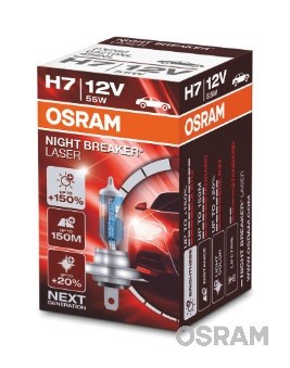 Bec 12V H7 55 W Night Breaker Laser Nextgen +150% Osram foto