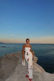 Rochie fără bretele cu detalii de trandafir alb, XS/S