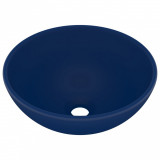 Chiuvetă baie lux albastru &icirc;nchis mat 32,5x14cm ceramică rotund