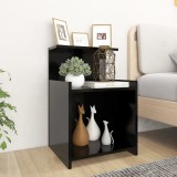 vidaXL Noptiere, 2 buc., negru, 40x35x60 cm, lemn compozit