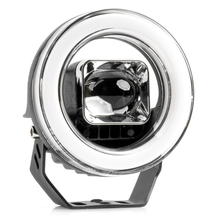 Proiector LED cu Angel Eye model AWL58, pozitie, semnalizare, faza lunga/scurta, pentru Off-Road, ATV, SSV, putere 45W, 8000lm, tensiune 9-36V, dimens