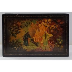 Cutie dreptunghiulara Papier Mache, Rusia, cca. 1940