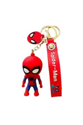 Figurină breloc Spider-Man, roșu-albastru, 6 cm foto