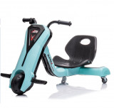 Tricicleta electrica pentru copii cu muzica si lumini Super Drift 12V albastru, Oem