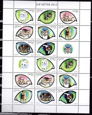 Aruba 2012 fauna pisici MI 673-680 MNH w57 foto