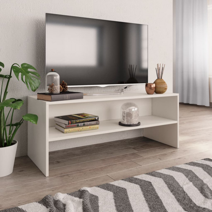 Comoda TV, alb, 100 x 40 x 40 cm, PAL