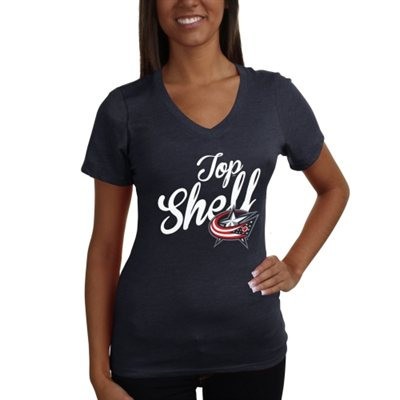 Columbus Blue Jackets tricou de dama Shelf Tri-Blend - M foto
