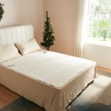 [casa.pro]&reg; Patura electrica dubla, 160 x 140 cm, poliester, 60W, 230V, controler, temperatura reglabila in 3 trepte, alb - se spala manual HausGarden