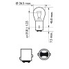 Set 2 Becuri Semnalizare P21/5W 12V (Blister) Philips 137846 12499B2