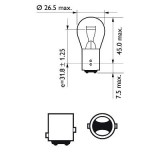 Set 2 Becuri Semnalizare P21/5W 12V Philips 12499B2 Blister