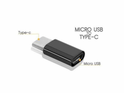 Forever adapter microUSB - USB-C black foto