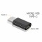 Forever adapter microUSB - USB-C black