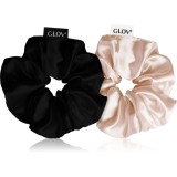 GLOV Scrunchies M Elastice pentru par Sparkling Wine/Black 2 buc