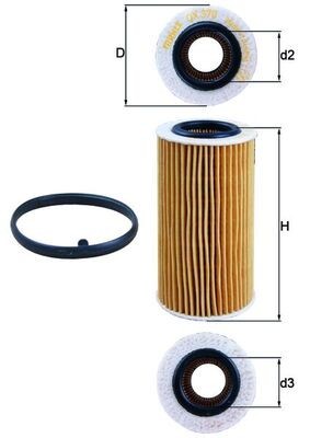 MAHLE OX 370D1 Filtru ulei foto