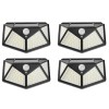 Set 4 lampi solare exterior, YWX, ABS, Negru