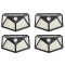Set 4 lampi solare exterior, YWX, ABS, Negru