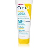 CeraVe Invisible Hydrating Sunscreen SPF 50+ loțiune pentru plaja pentru fata si corp SPF 50+ 75 ml
