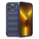 Husa Wave din Silicon compatibila Apple iPhone 14 Pro Anti-Shock, Albastru inchis