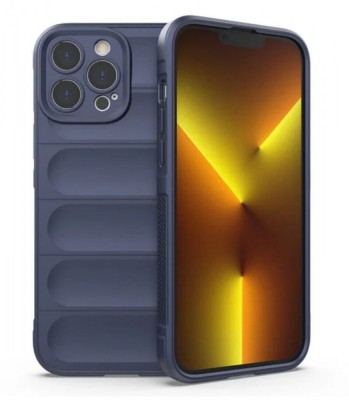 Husa Wave din Silicon compatibila Apple iPhone 15 Pro Max Anti-Shock, Albastru inchis foto