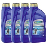 Pachet 4 litri ulei Ravenol 2T Outboardoel Teilsynth