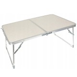 Masa pliabila metalica pentru gradina, plaja sau picnic, blat MDF, 60x40x27cm Household NewTrend