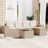 VidaXL Set canapele de grădină cu perne, 6 piese, bej, poliratan 3254835