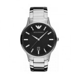 Emporio Armani AR11181, Renato Ceas Bărbătesc 43mm cu Baterie și Brățară Din Metal Argintie