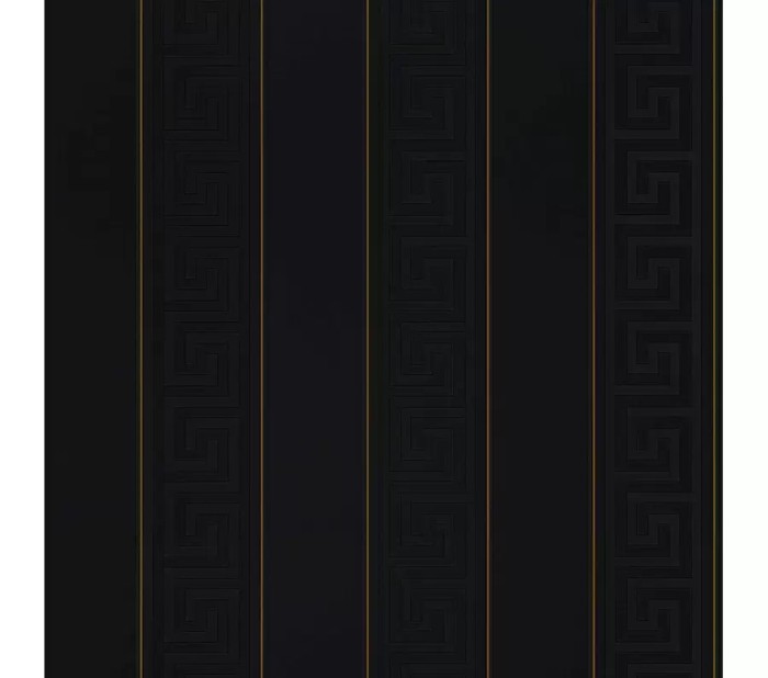 Tapet lux, model grecesc, negru, auriu, living, dormitor, elegant, Versace V, 93524-4