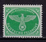 ✅ ( S37 ) Germania Reich 1944 &quot; Posta militara de front / Craciun - pachete max. 1Kg. &quot; serie Michel 4 , MNH - guma slaba , posibile spoturi