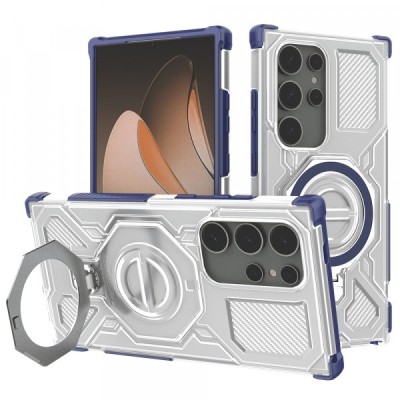 Husa pentru Samsung Galaxy S24 Ultra S928, Techsuit, Carbon Shield Pro, Albastra foto