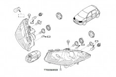 Proiector Halogen Stanga Renault 7701064018 foto