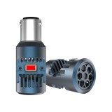 Cumpara ieftin Set de 2 becuri led Xentech Light S5 csp si radiator integrat 25w/bec - p21w/5w - Rosu