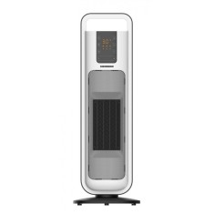Radiator ceramic Heinner, 2000 W, LED, Touch, Telecomanda, Anti-Inghet, Functie ECO, oscilare, Alb/Negru