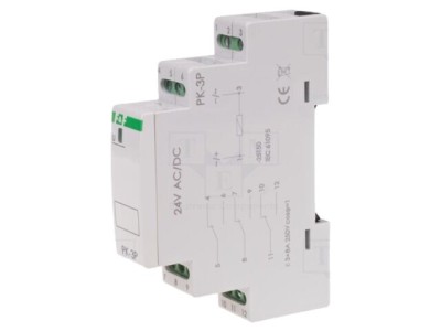 Releu electromagnetic F&amp;amp;F PK-3P-24V, &amp;icirc;ntrerupător 250VAC pentru șină DIN foto