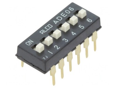 Comutator DIP-SWITCH 6 Secțiuni ON-OFF 24V foto