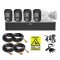 Kit supraveghere 4 mini camere Uniview, 5MP, ColorHunter, 5MP 2K+, Lumina Alba 20m, Vedere color pe timp de noapte, DVR 4 canale, Accesorii montaj, Vi